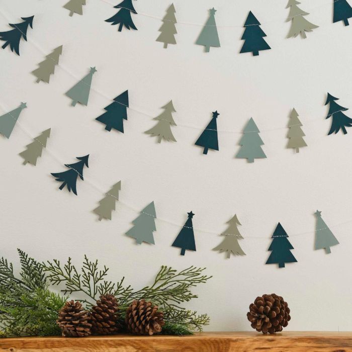 Groene kerstboom guirlande 5 m