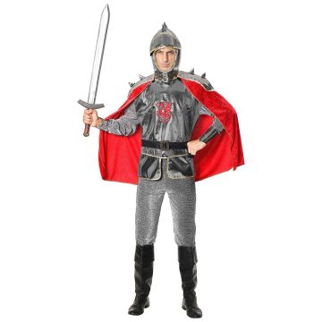 Ridderscostuum met wapenrusting en helm