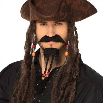 Piraat baard en snor - onesize