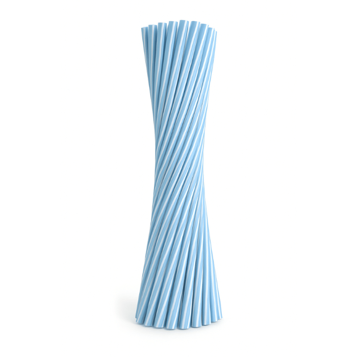 6x220 mm rietjes 50x blauwe herbruikbare