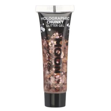 Holografische Chunky Glitter Gel Roségoud 12 ml Moon Creations