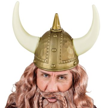 Vikinghelm met punt en hoorn