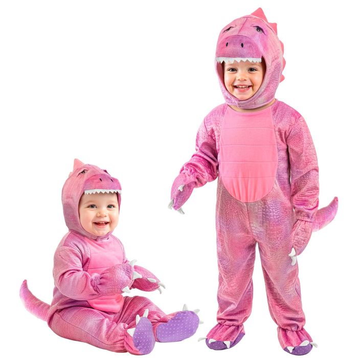 Roze dinosauruskostuum voor kinderen