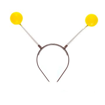 Antenne haarband geel