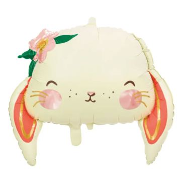 Schattige konijnen folieballon - 65x55 cm