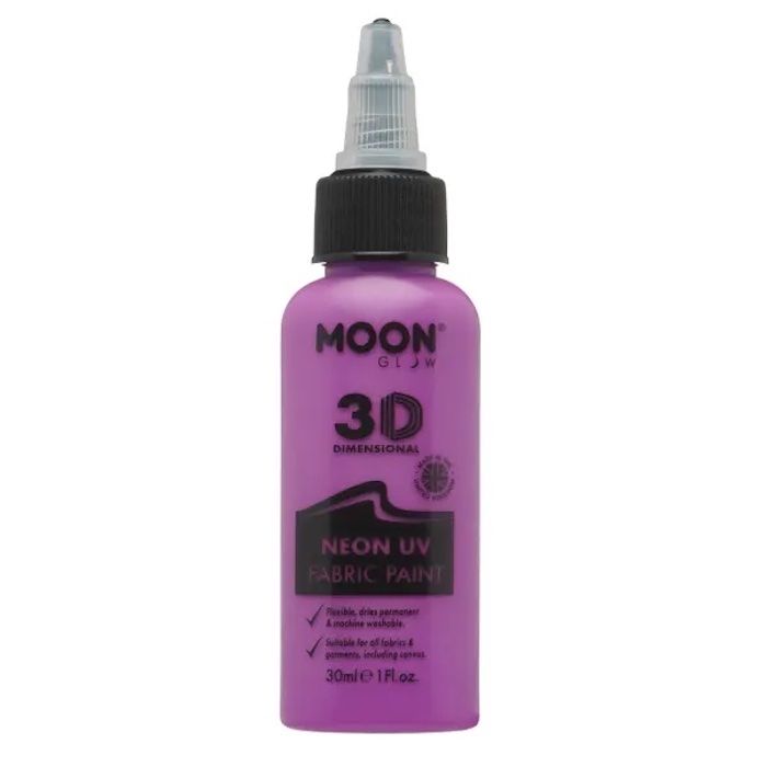 Neon UV Textielverf Paars 30 ml Moon Creations