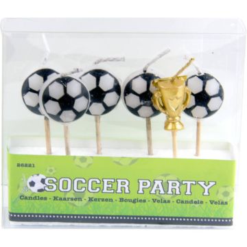 Voetbal lichten 6x - 6x1,5 cm