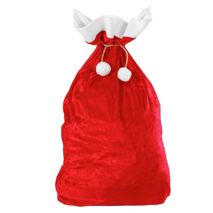 Kerstmanzak met koord 1 meter
