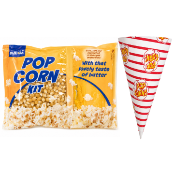 Popcorn feestpakket 50x porties alles inclusief