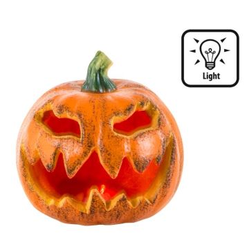 Knipperende Halloween-pompoen - Ø 16 cm