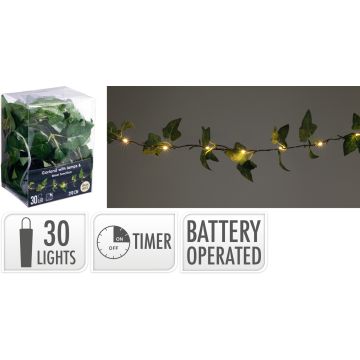 Klimopslinger met 30 LED-lampen 290 cm