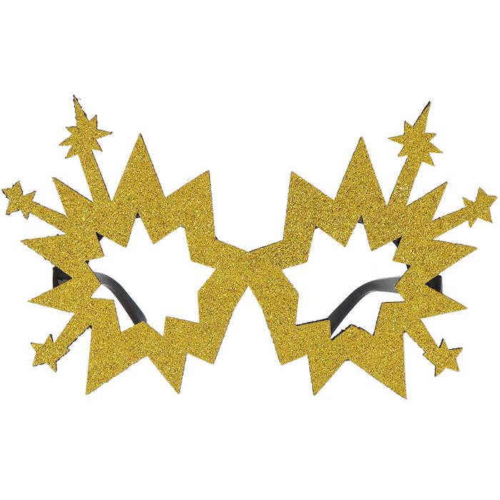 Vuurwerkbril goud - one-size