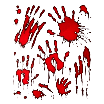 Bloederige handstickers