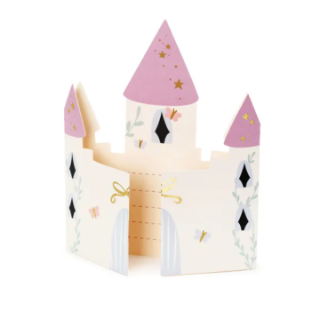 Uitnodigingskaarten met kasteelontwerp 6x - 12,5 x 15,5 cm
