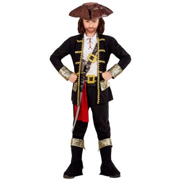 Gedetailleerd piratenkapitein kostuum voor jongens