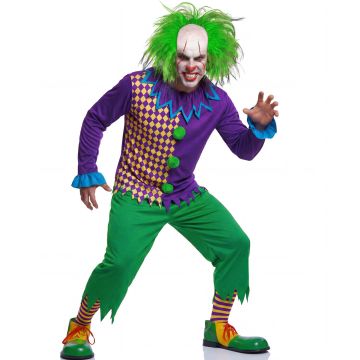Kleurrijk joker-kostuum voor heren