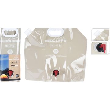 Vouwbare watercontainer in zandkleur, 8 liter