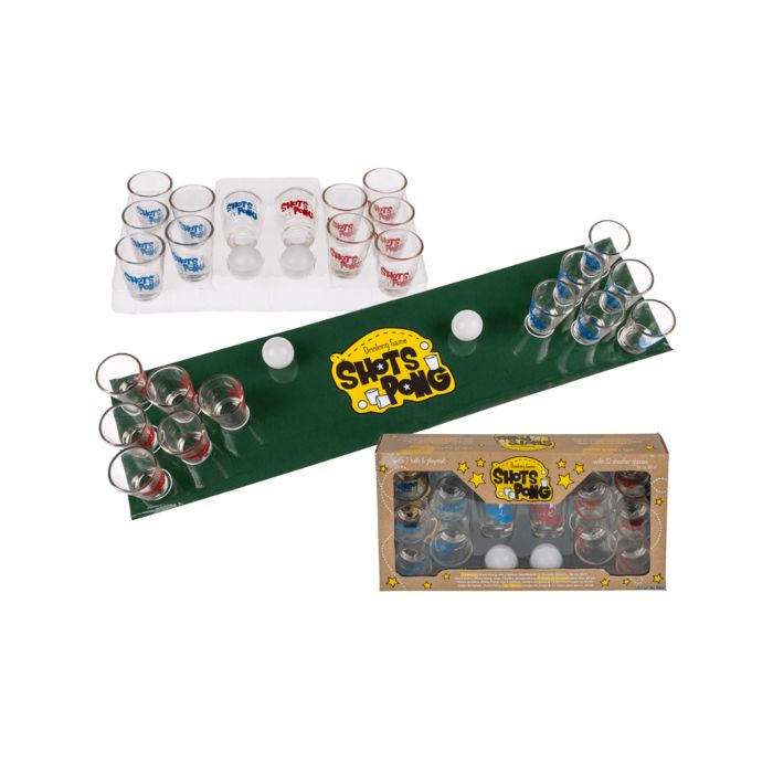 Drinkspel shotspong met 12x glazen