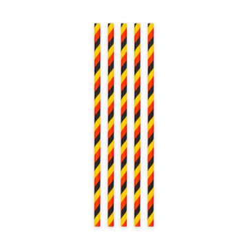 Duitsland gestreepte Papieren Rietjes 20x - 19 cm