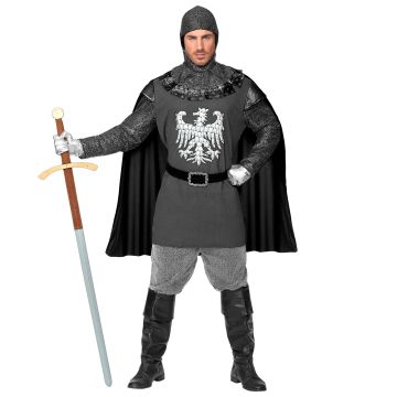 Grijze arend ridder kostuum met cape