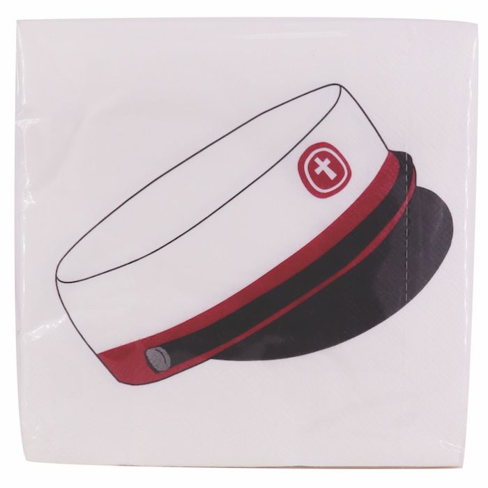 Rood Studentenhoed Servetten 20x - 33 x 33 cm
