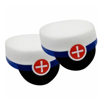 Blauwe Studentenmuts 2x - 8cm