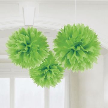Pompons in Groen 3x - 40 cm