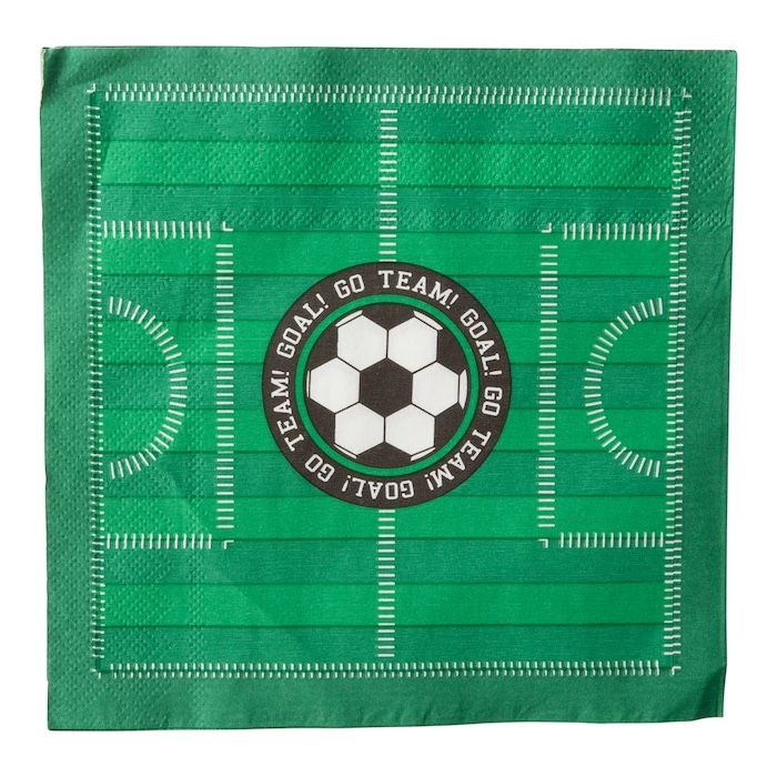 Voetbalveld  servetten 16x - 33x33 cm 