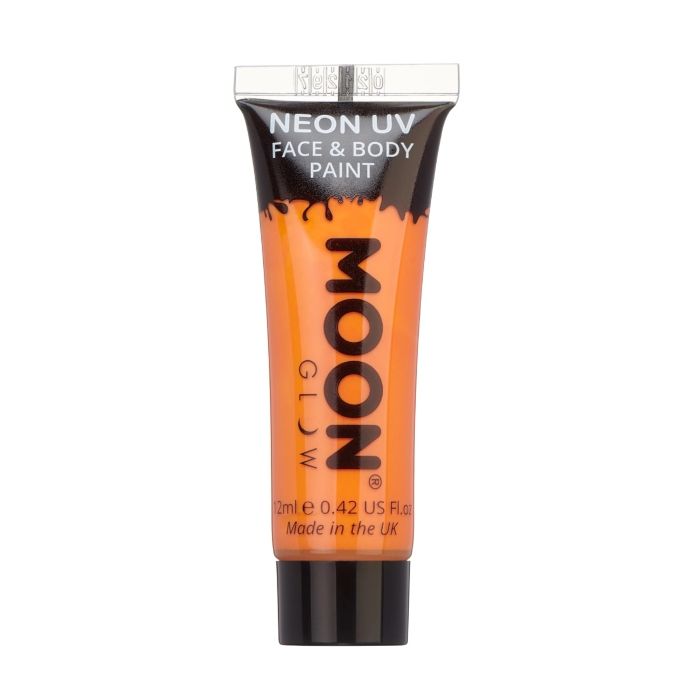 Intense neon UV gezichts- en lichaamsverf 12 ml Moon Creations oranje