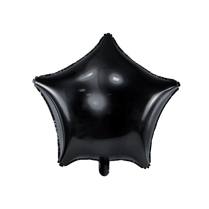 Zwarte ster folieballon - Ø48 cm