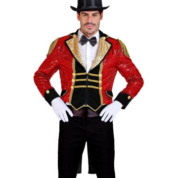 Rood pailletten-jacket voor heren