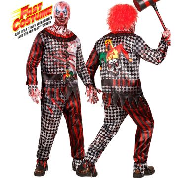 Engelse clown kostuum voor heren met masker