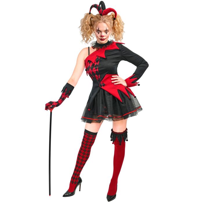 Griezelige joker kostuum voor dames