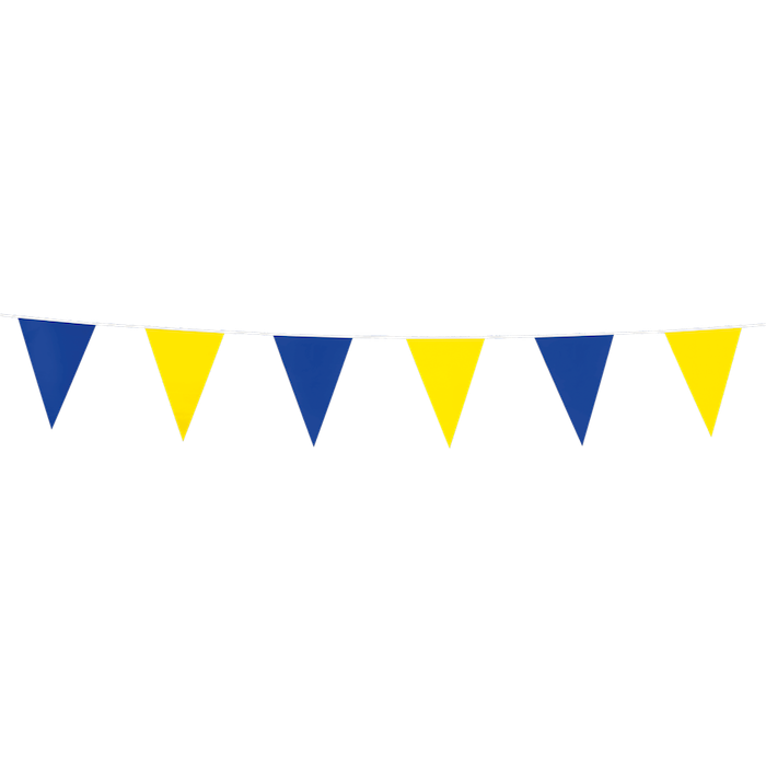 Blauwe en Gele Vlaggenlijn - Vlag 10x15 cm - 3 meter