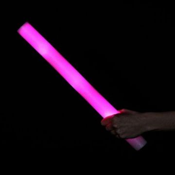 LED schuimstick Pink - 47 cm