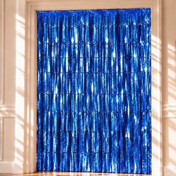 Blauwe Glittergordijnen - 100 x 240 m