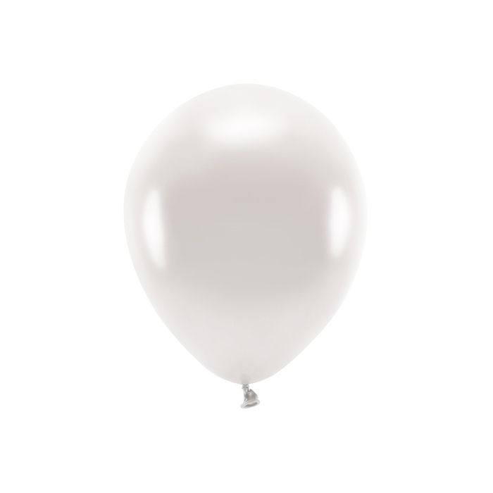 Metallic Pearl Witte Ballonnen 10x - 30 cm 