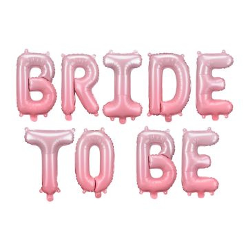 Bride to be folieballon roze - 350 x 45 cm