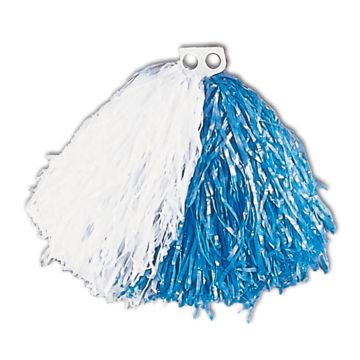 Cheerleader Pom Pom Blauw en Wit - 1X