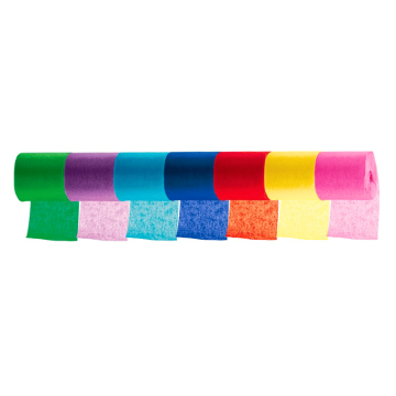 Multikleure crepe streamers 20x - 5m