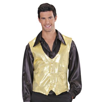 Gouden pailletten vest
