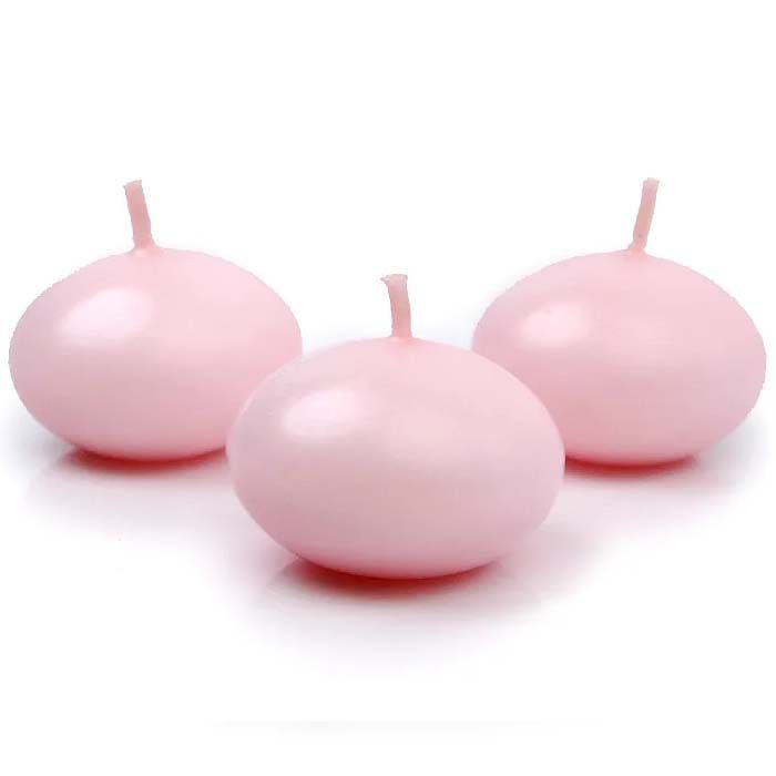 Drijvende Kaarsen in roze 5x - 4 cm
