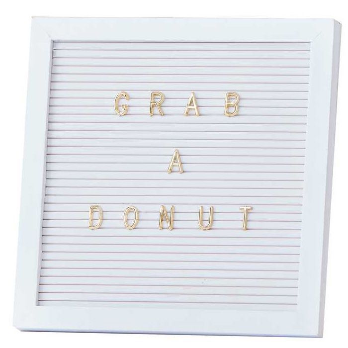 Lettersboard in Wit & Goud - 25 x 25 cm