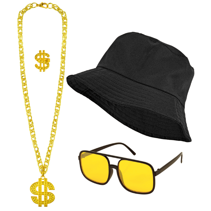 Hip Hop pimp accessoireset - 4 delen