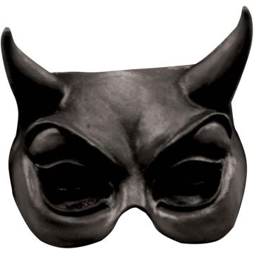 Zwarte halve duivel masker