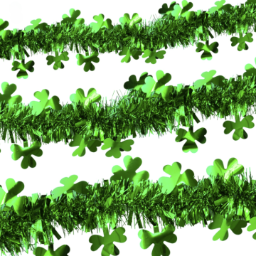 St. Patricks day groene lametta slinger - 2 meter