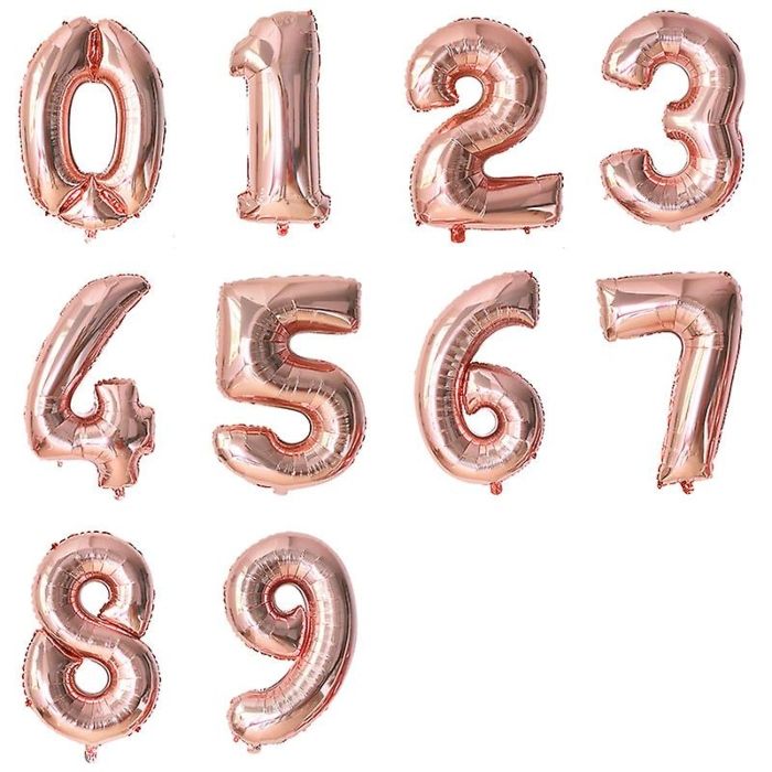 Cijferballonnen rose gold 86 cm 