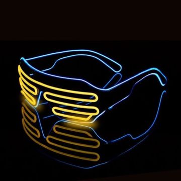 LED-brillen Blauw en Geel