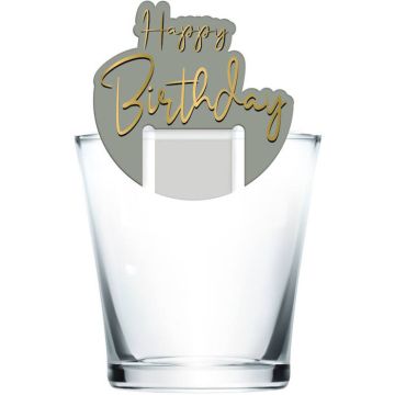 "Happy Birthday" Drinksmarkeerders Golden Dawn 6x