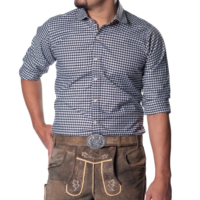 Oktoberfest tiroler shirt zwart Leopold Deluxe